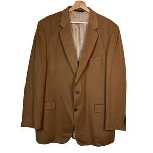 Jos a Bank Gordon 100% Cashmere Sport Coat size 48 Long Camel Minimal Academia